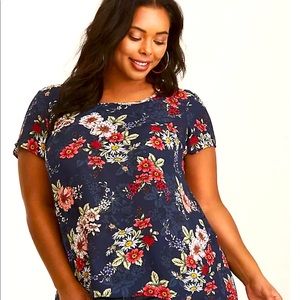 Torrid floral print blouse
